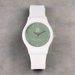 Montre Logo et texte personnalisés L Sage Green Branded B<br><div class="desc">Voici notre montre d'affaires personnalisée,  avec votre logo et votre texte personnalisé. Ce garde-temps élégant est parfait pour promouvoir votre marque avec élégance et fonctionnalité,  ce qui en fait un cadeau d'entreprise idéal ou un objet promotionnel.</div>
