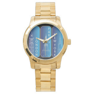 Montre Londres d'or dames de "New York, Paris,"