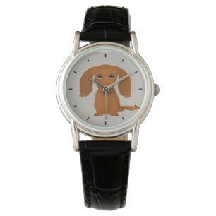Montre Long Haired Dachshund Doxie mignon chien de dess
