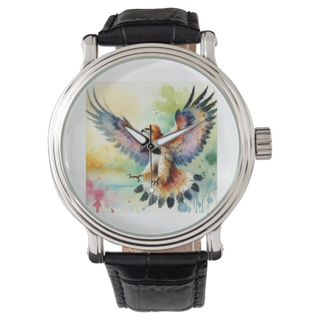 Montre Long winged eagle 171024AREF129 - Watercolor (devant)