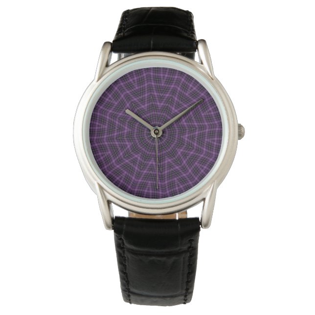 Montre Loopy Pinot Noir à carreaux (devant)