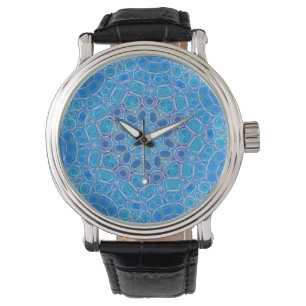 Montre lotus bleu