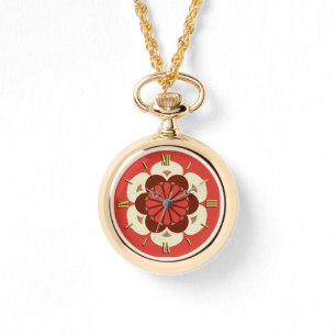 Montre Lotus Flower Mandala, Mandarin Orange