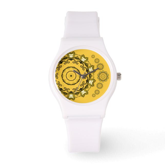 Montre Lotus Mandala (henné) (Recto)