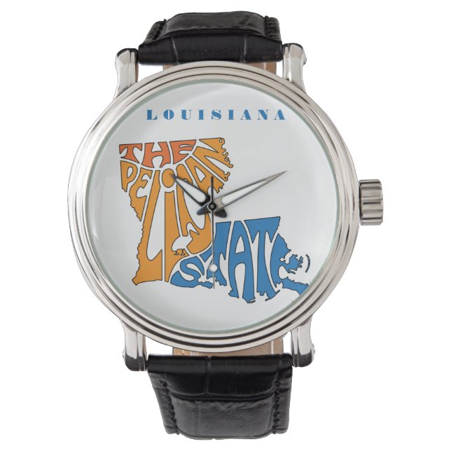 Montre Louisiane surnom Word Art (devant)