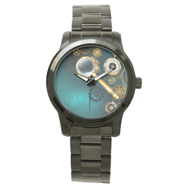 Montre Loupe en style Steampunk (devant)