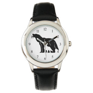 Montre Loups noirs et blancs