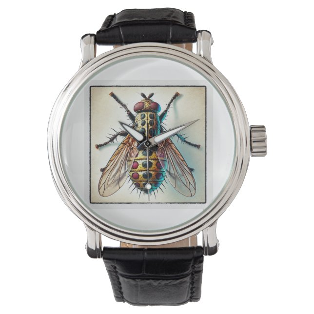 Montre Louse Fly 100724IREF115 - Watercolor (devant)