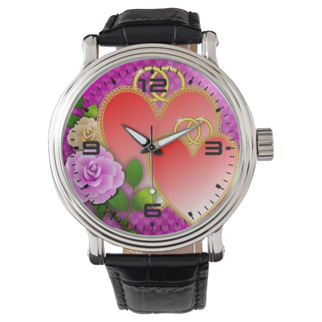 Montre Love Hearts Saint Valentin (devant)