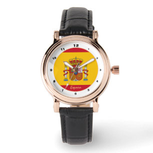 Montre Love Spain, drapeau espagnol montre, mode