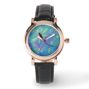 Montre Lovely Dragonfly Abstrait Art
