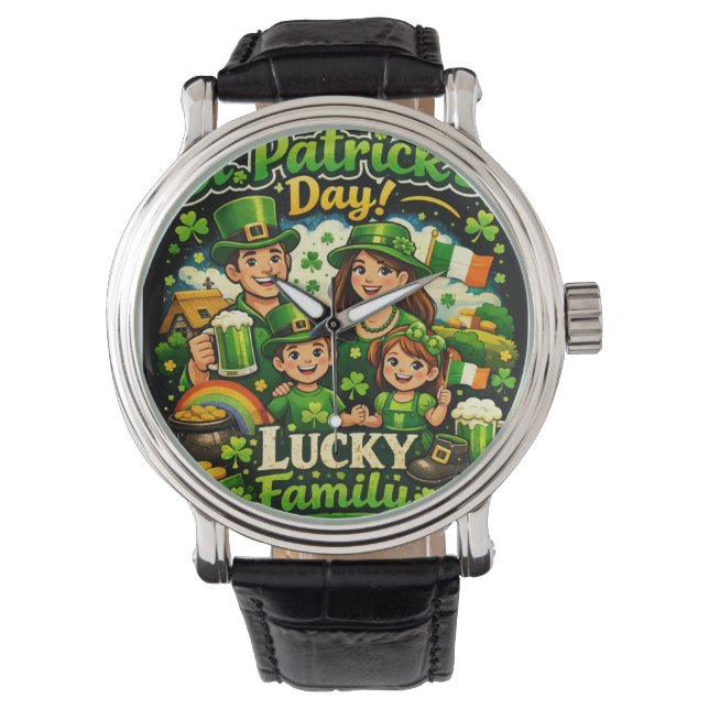 Montre Lucky Family St. Patrick’s Day Collection 🍀 (devant)