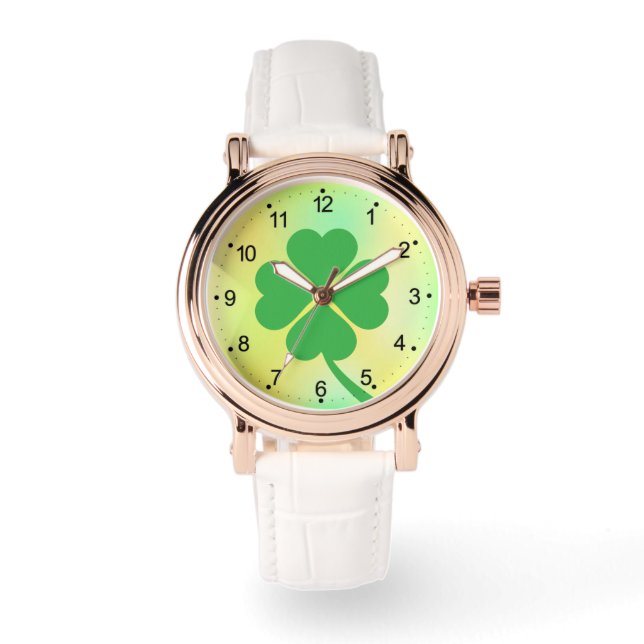 Montre Lucky Four Leaf Shamrock Design-87906 (Recto)