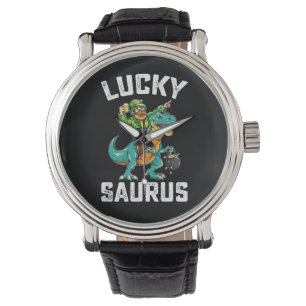 Montre Lucky Saurus Dinosaure T Rex Saint-Patrick