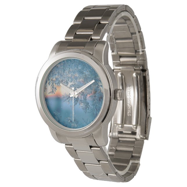 Montre Lumière solaire hivernale à travers cristaux de gl (Incliné)