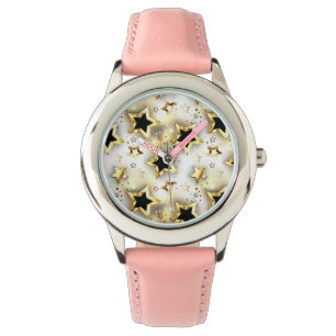 Montre Lumière transparente avec étoiles or