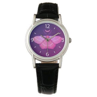 Montre Lune de lune de lune violet d'insecte magique Cott