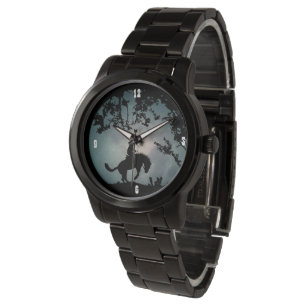 Montre Lune et Bucse Horse Cowboy Pays Ouest