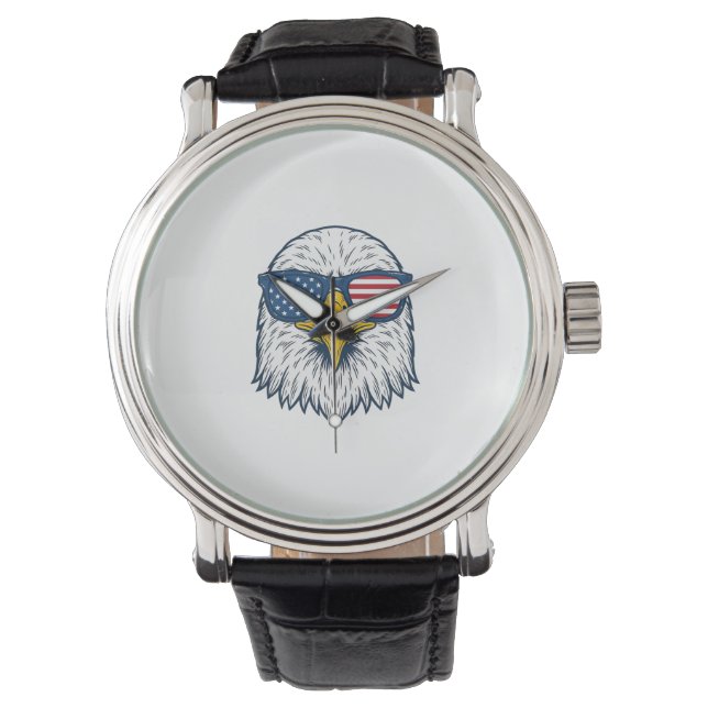 Montre Lunettes de soleil aigle patriotique dessin vector (devant)
