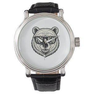 Montre Lunettes de soleil Papa Ours Tête d'ours Conceptio