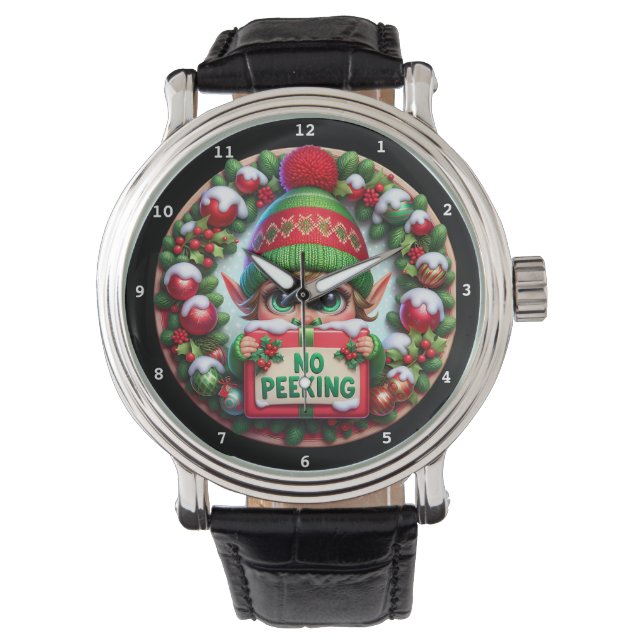 Montre Lutin de Noël sans espionner (devant)