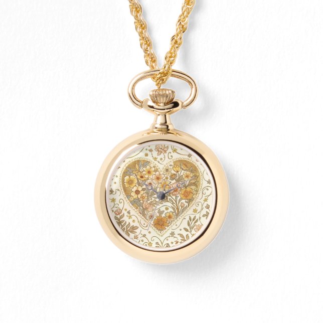 Montre Luxe, , Beigi Or ,Cœur Amour , Saint-Valentin (Recto)
