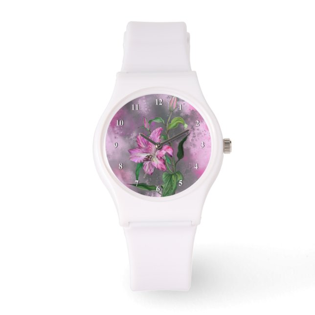 Montre Lys de surveillance de la lys rose pourpre Peintur (Recto)