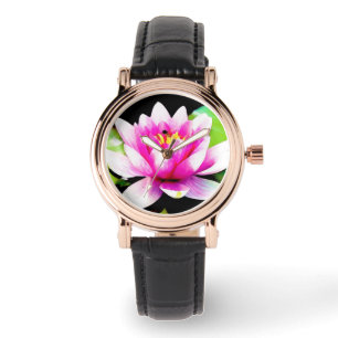 Montre Lys d'eau rose