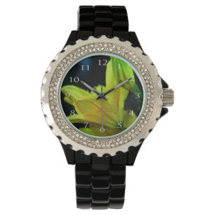 Montre Lys jaunes avec effet éolien par Shirley Taylor