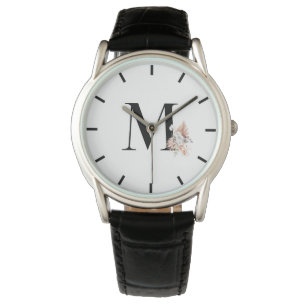 Montre M initial floral