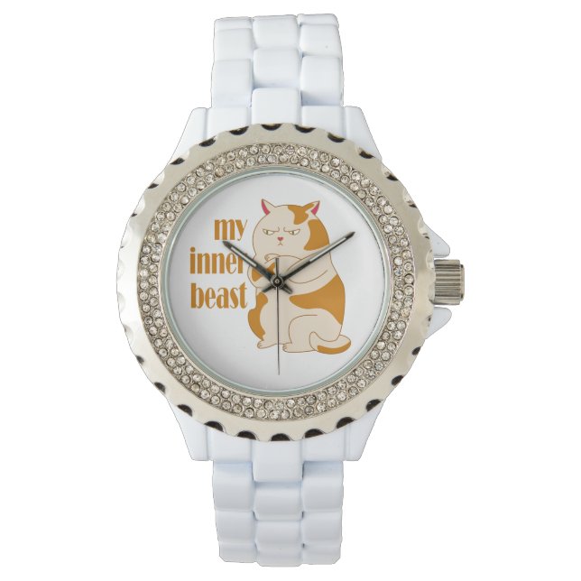 Montre Ma bête intérieure fainéante citation de motivatio (devant)