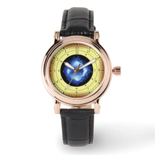 Montre Machine à temps ~ Portail de temps d'onde bleu bri