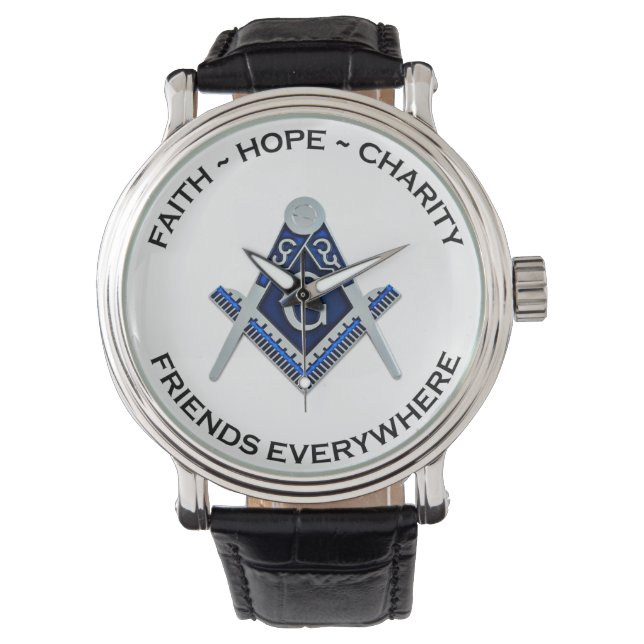 Montre Maçonnique Bleue (devant)