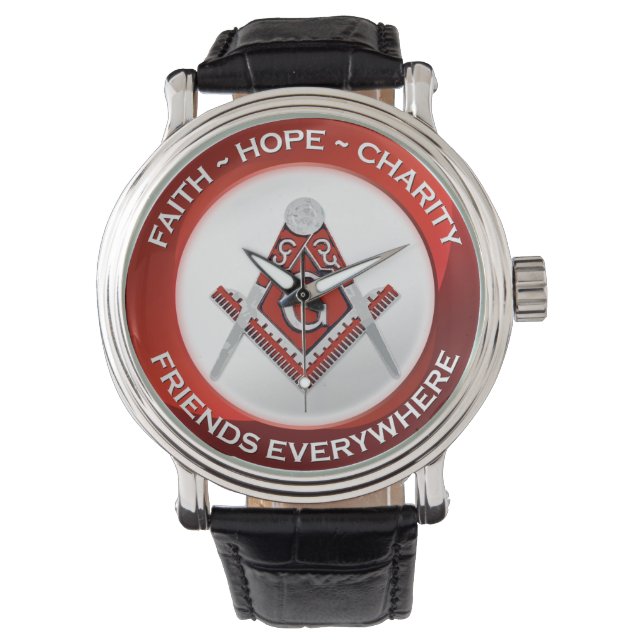 Montre maçonnique rouge (devant)