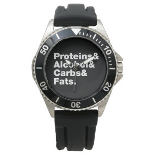 Montre Macronutriments. Protéines & Alcool & Carbes & Gra