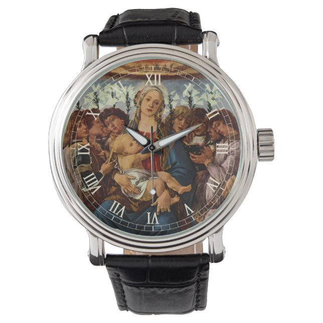 Montre Madone et Enfant avec huit anges par Botticelli (devant)