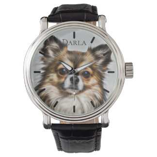 Montre Magnifique Chihuahua tricolore personnalisé sur me