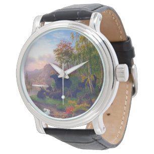 Montre Magnifique orignal dans un paysage suédois d'autom
