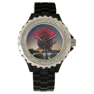 Montre Magnifique Rose Bud & Sunset Custom Design Watch