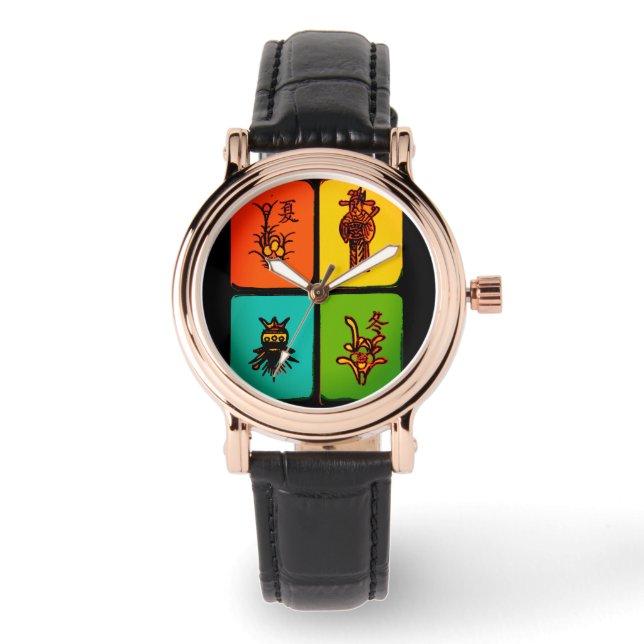 Montre Mah Jongg Vintage Tiles Watch (Recto)