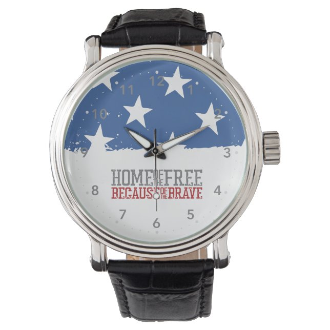Montre Maison des libres grâce aux braves Drapeau USA (devant)