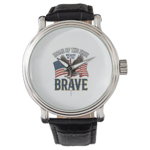 Montre Maison du Libre Aigle Brave Design de T-shirt Patr