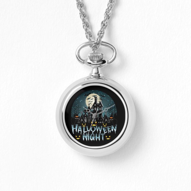 Montre Maison hantée, Soirée d'Halloween effrayante (Recto)