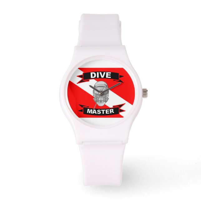 Montre Maître de plongée féminine avec drapeau (Recto)