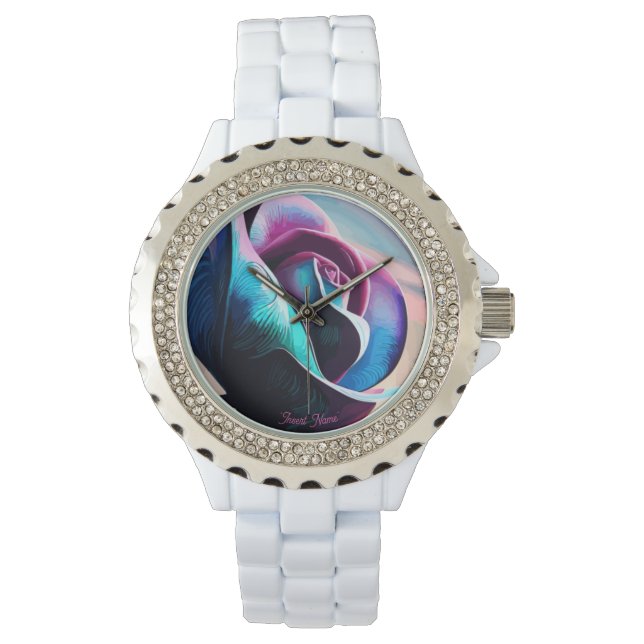 Montre Majesté de minuit : La beauté noire des Roses noir (devant)