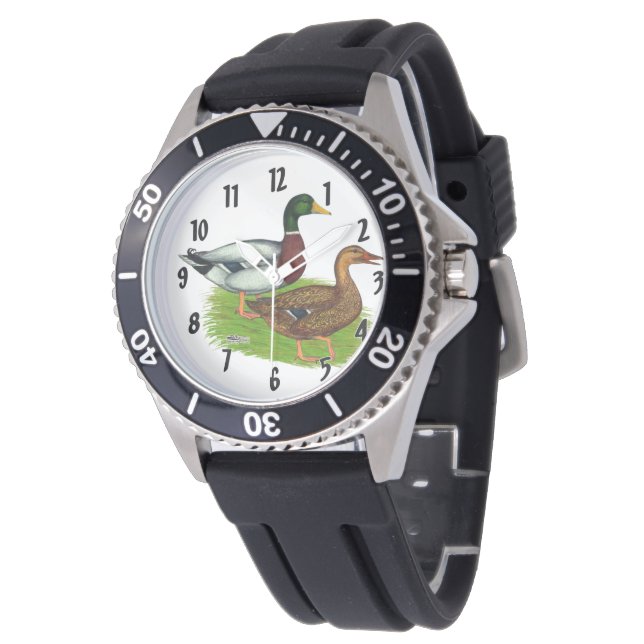 Montre Mallard Drake et Duck (Incliné)