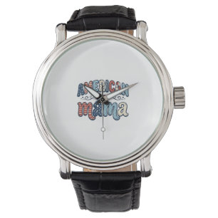 Montre Maman Américaine Design de T-Shirt Vintage Patriot