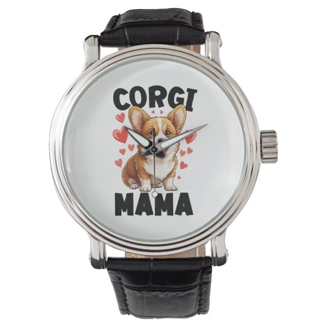 Montre Maman Corgi - Maman Corgi Mignonne (devant)