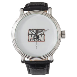 Montre Maman d'agilité Vintage silhouette de chien d'agil