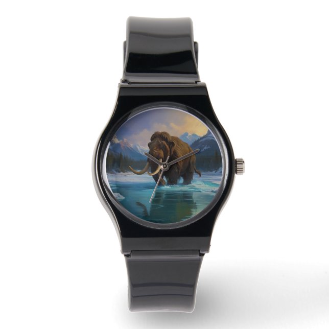 Montre Mammouth laineux et montagnes rocheuses (Recto)
